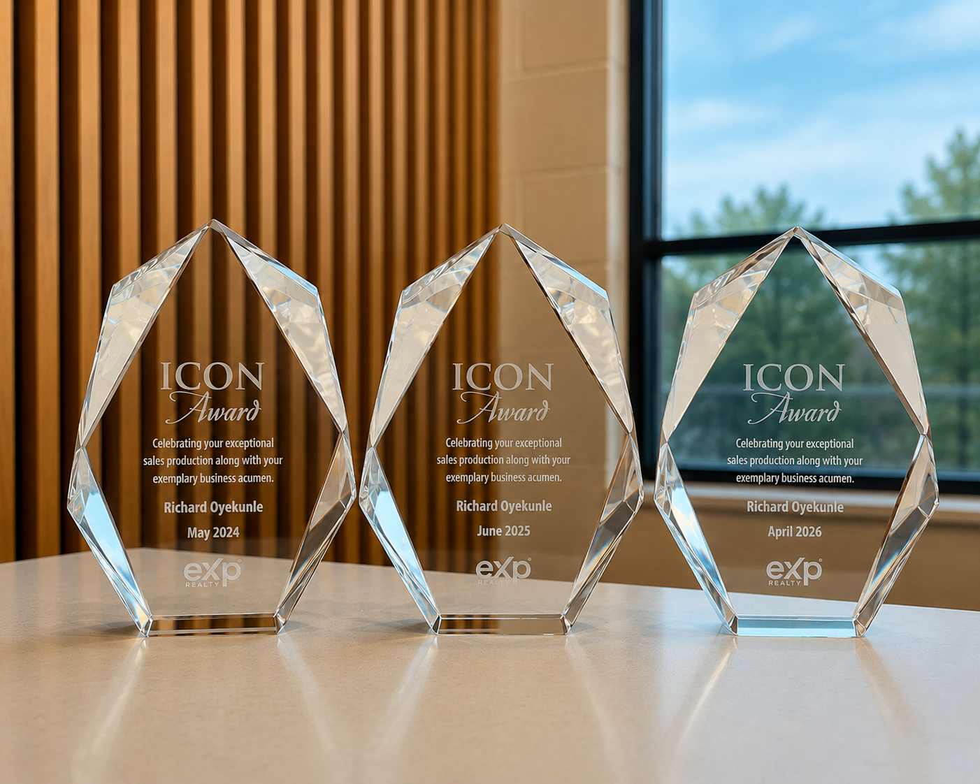 eXp Realty ICON Awards 2024, 2025, 2026 — Richard Oyekunle